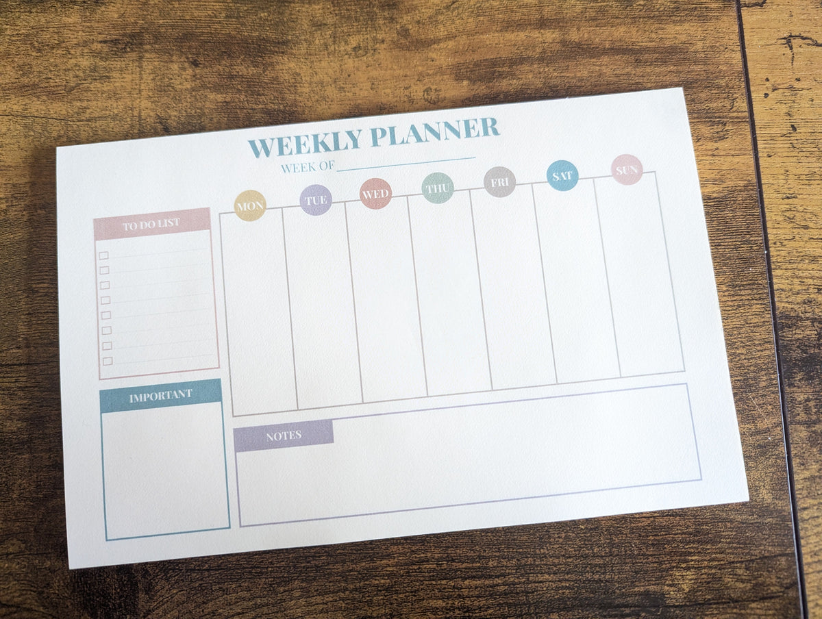 Cosy Notes: Tear-Away Weekly Planner Notepad