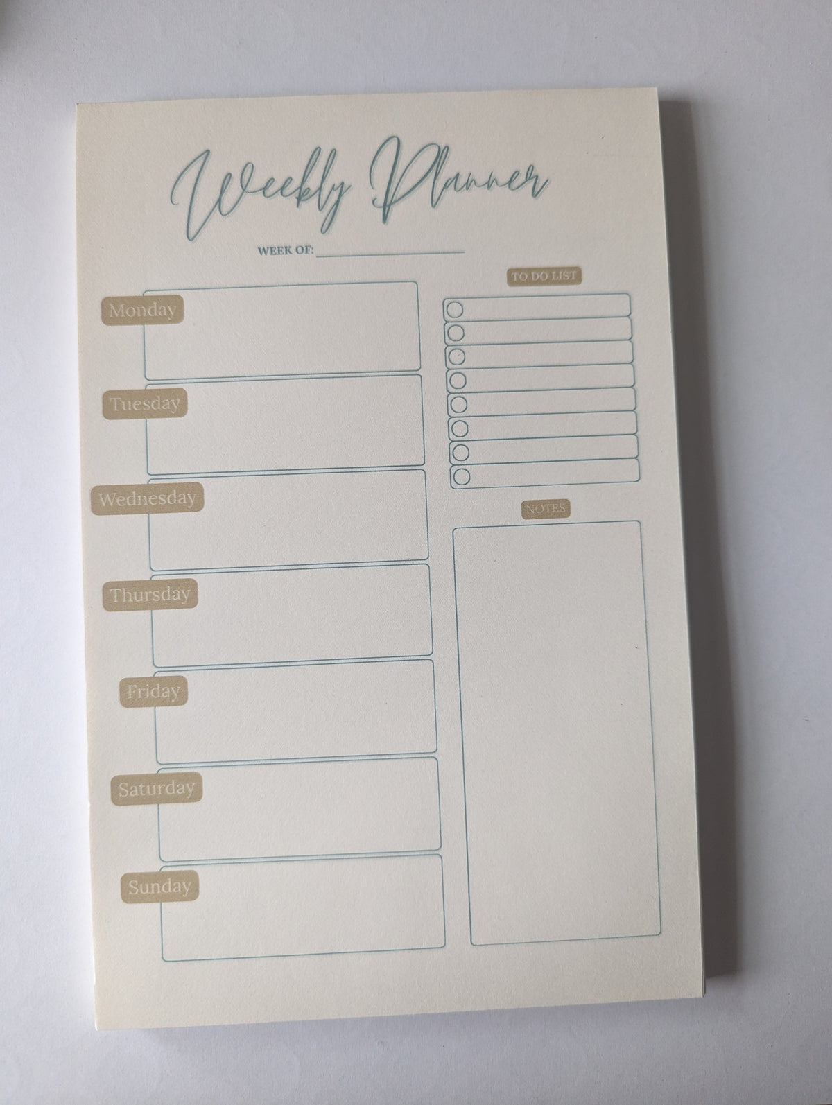 Cosy Notes: Tear-Away Weekly Planner Notepad